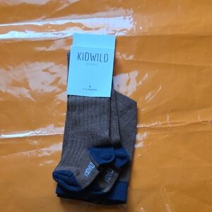 Nwt! Kidwild Organics Tights Ribbed In Toffee